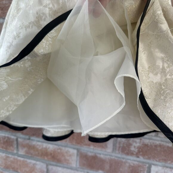 Vintage Jessica McClintock x Gunne Sax Y2K Bow Back Semi Formal Dress Size 1 - Picture 6 of 10